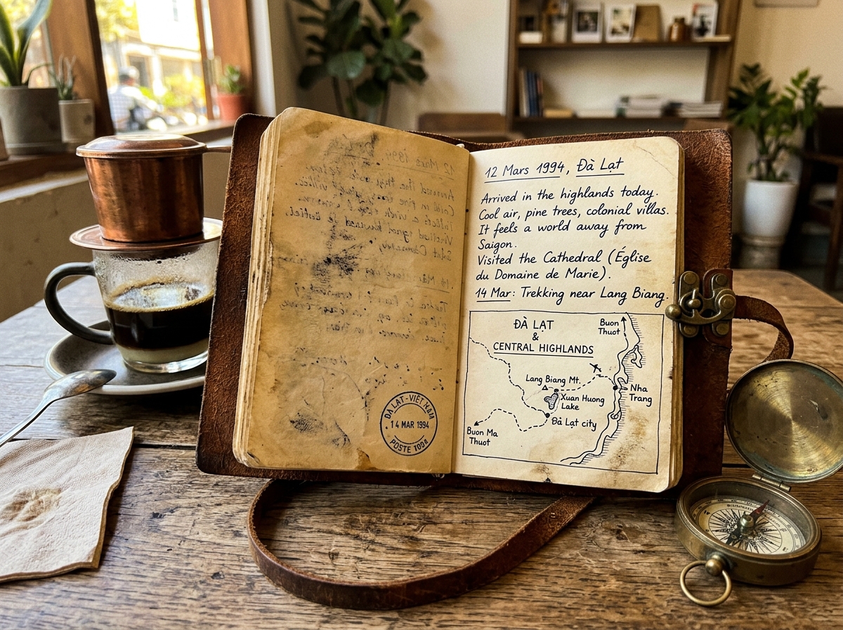 Voices from the Leather Logbooks: 30 Years of Handwritten Traveler Memories in Đà Lạt
